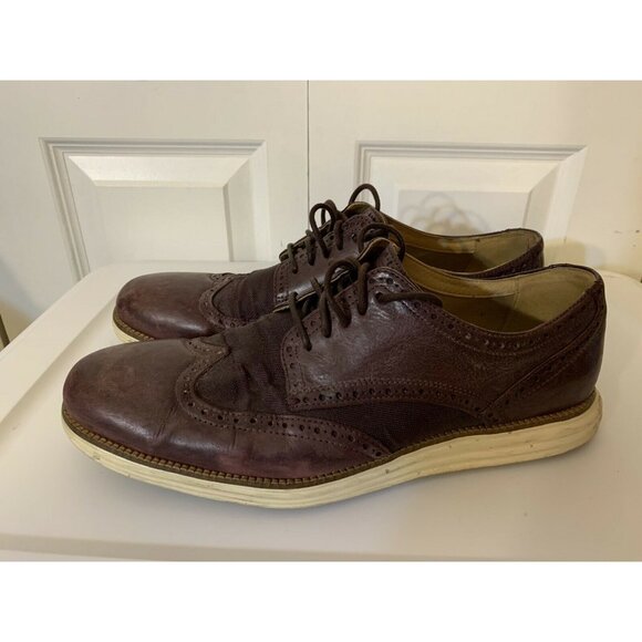 Cole Haan Grand OS Men‎ Sz 13 M Burgundy Wingtip Leather Shoes Model C23405 main image 9